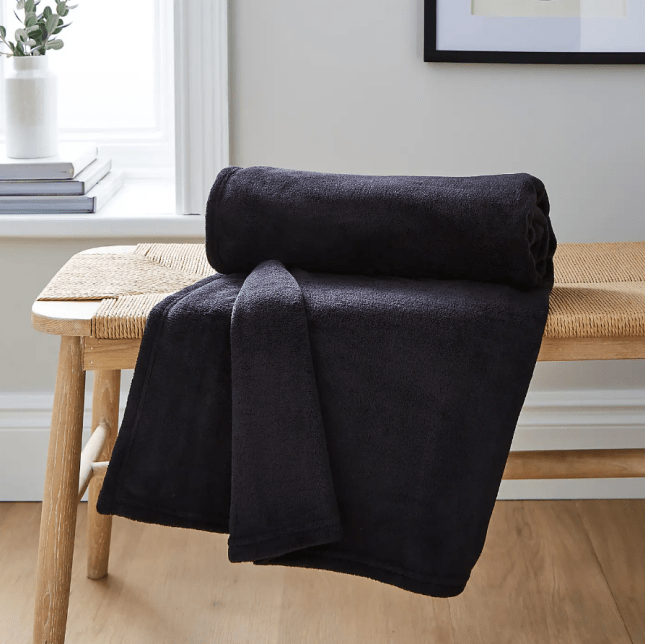 Soft Fleece Recycled Throw, 130x170cm from Dunelm