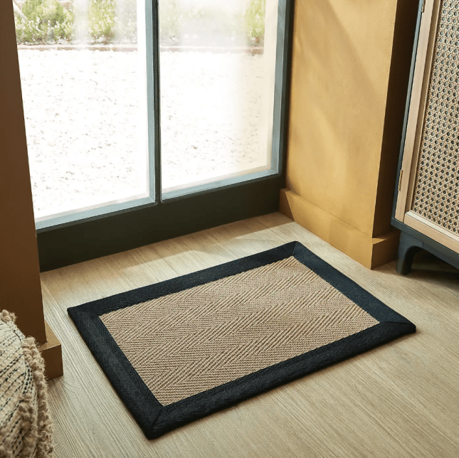 Herringbone Jute Border Doormat from Dunelm