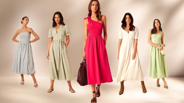 Models wearing Nobody's Child dresses with pockets