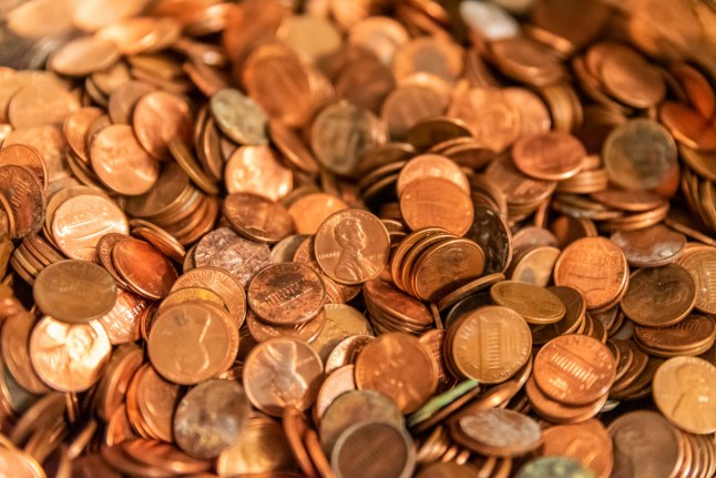 Pennies coins money; Shutterstock ID 1295514442; purchase_order: -; job: -; client: -; other: -